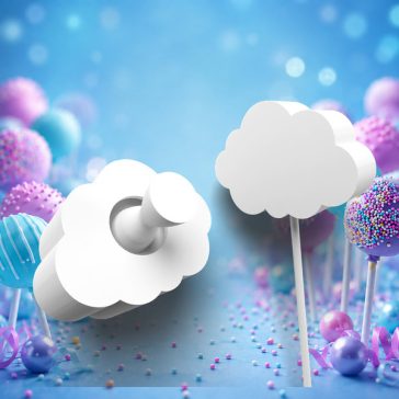 Felhő cake pops forma