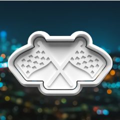 Forma-1 - Kockás Célzászló Sütikiszúró