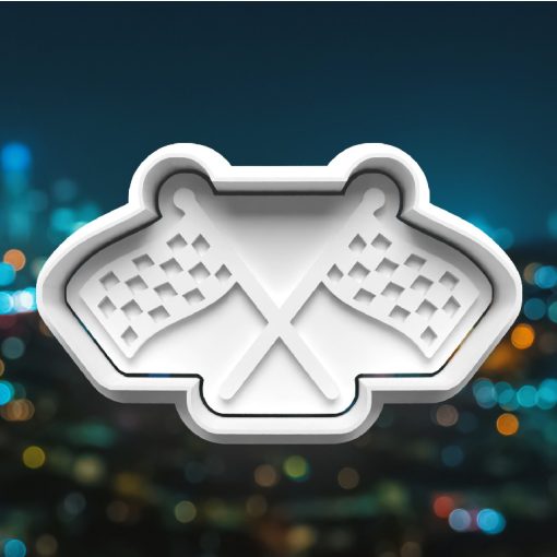 Forma-1 - Kockás Célzászló Sütikiszúró