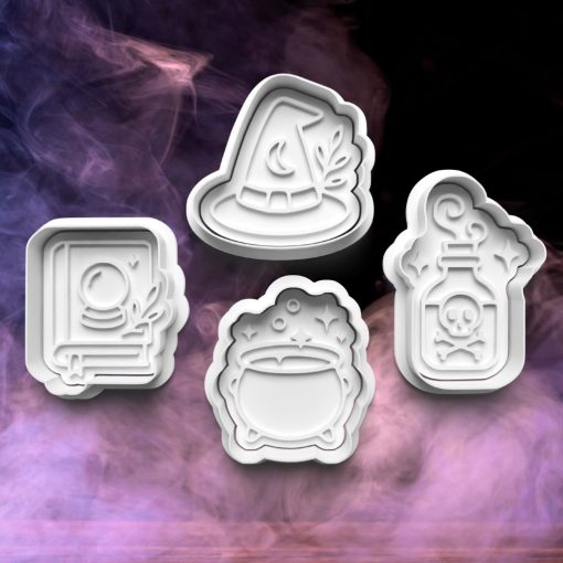 Halloween Boszorkánykonyha Sütikiszúró Szett (4DB)