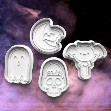 Vidám vegyes halloweeni sütikiszúró szett (4 db)