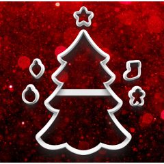 Karácsonyfa Díszekkel Sütikiszúró Szett (6db) 