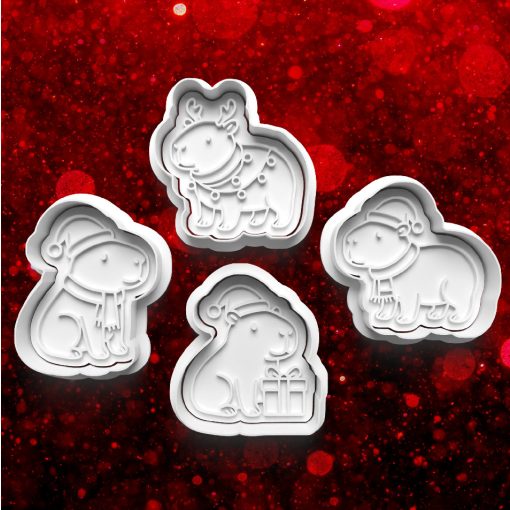 Karácsonyi Kapibara Sütikiszúró Szett (4db) 