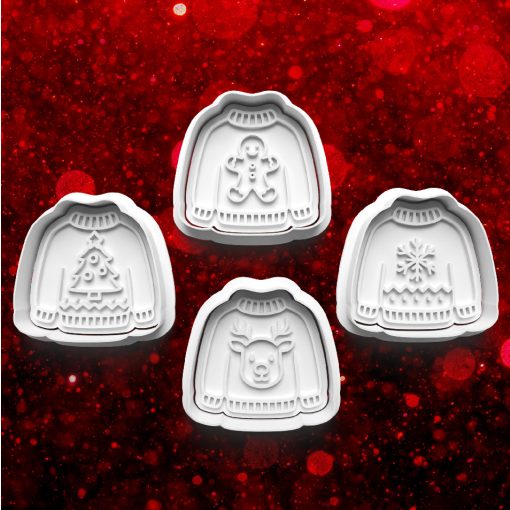 Karácsonyi Pulcsi Sütikiszúró Szett (4db) 