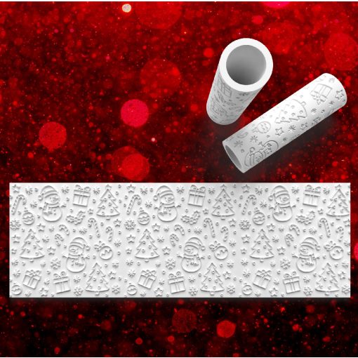 Karácsonyi Vegyes #6 Mintázó Henger - Mélynyomott