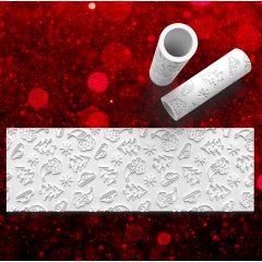   Karácsonyi Vegyes Alakzatok 2 Mintázó Henger - Mélynyomott