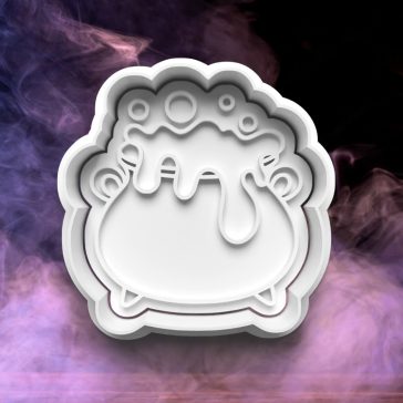 Halloweeni boszorkány üst sütikiszúró
