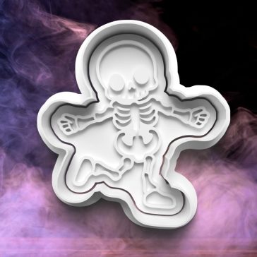Táncoló halloweeni csontváz sütikiszúró