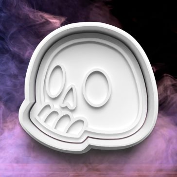 Fogazott halloweeni koponya sütikiszúró