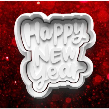 Happy New Year felirat sütikiszúró
