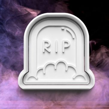 Kerek R.I.P. sírkő sütikiszúró