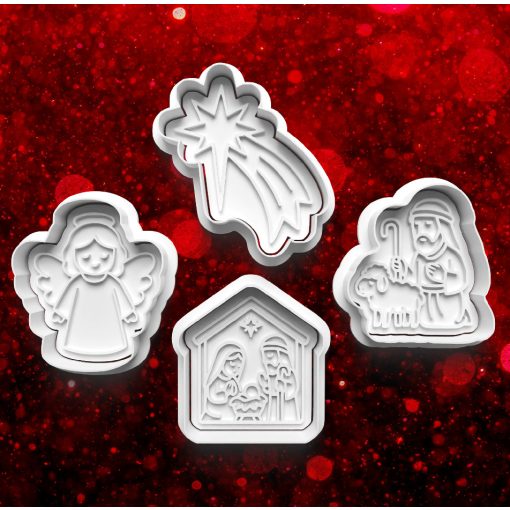 Jézus Születése #1 Karácsonyi Sütikiszúró Szett (4db) 