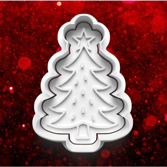 Díszcseppes karácsonyfa sütikiszúró Díszcseppes karácsonyfa sütikiszúró