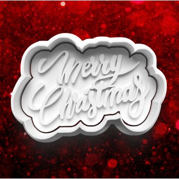 Kézírásos merry christmas sütikiszúró