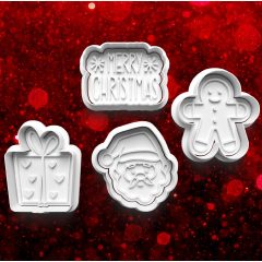 Merry Christmas Sütikiszúró Szett (4db)