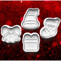 Karácsonyi #19 Sütikiszúró Szett (4db) 