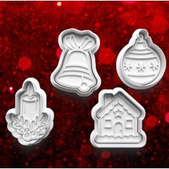 Karácsonyi #2 Sütikiszúró Szett (4db) 