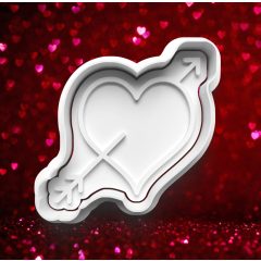   Valentin Napi Ámor Nyilával Eltalált Szív #2 Sütikiszúró