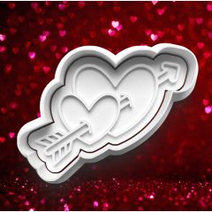   Valentin Napi Ámor Nyilával Eltalált Szívek Sütikiszúró